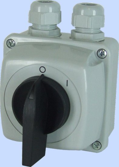 ŁĄCZNIK KRZYWKOWY 0-1 3P IP44 ŁUK E25-13 W OBUDOWIE (1 SZT)
