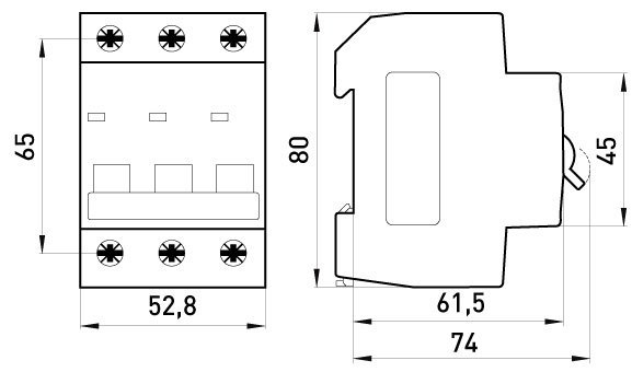 WYŁĄCZNIK NADPRĄDOWY MCB.PRO60 3P B32A 6KA (1 SZT)