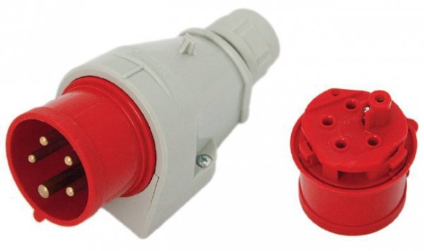 WTYKA IZOLACYJNA STAŁA 32A 400V 3P+Z IP44 (1 SZT)