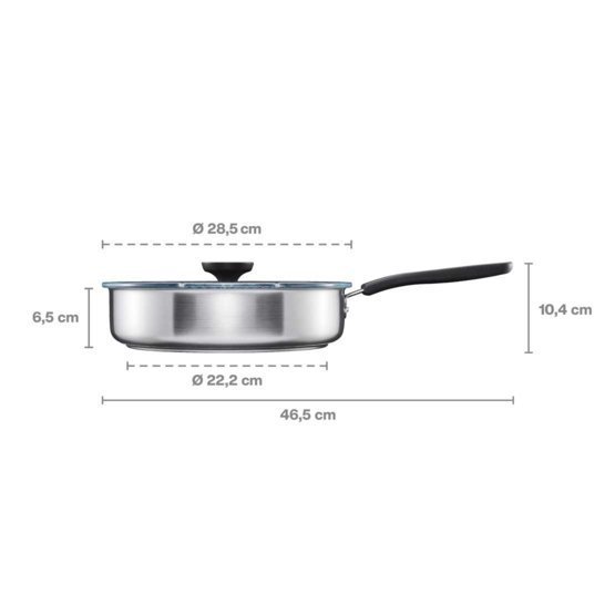 PATELNIA SZEFA KUCHNI Z POKRYWKĄ FUNCTIONAL FORM 26CM (1 SZT)