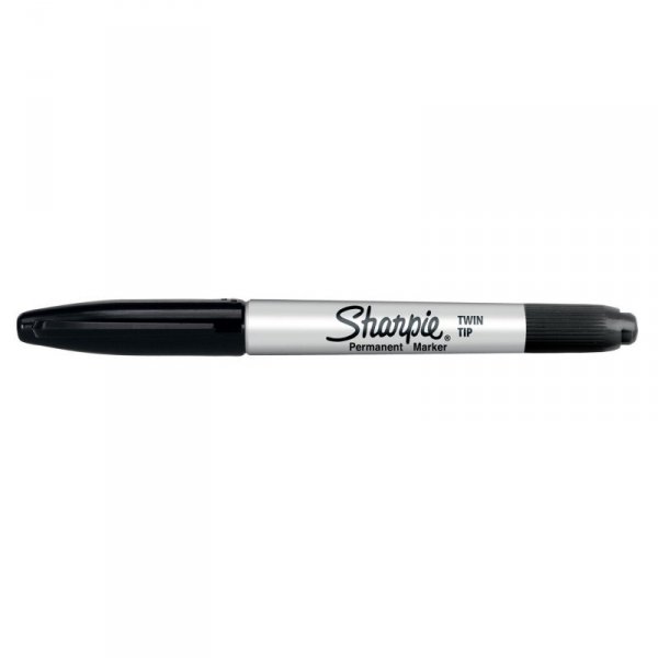 MARKER SHARPIE TWIN TIP CZARNY (1 SZT)