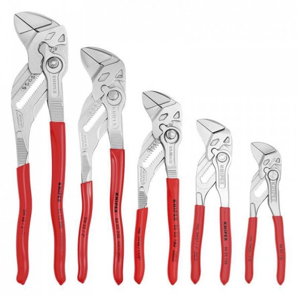 ZESTAW SZCZYPIEC DO RUR W ETUI 5-CZĘŚCIOWY 125-300MM. (1 KPL)