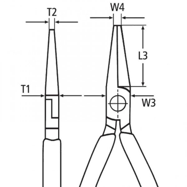 SZCZYPCE PŁASKIE WYDŁUŻONE IZOLOWANE 160MM (1 SZT)