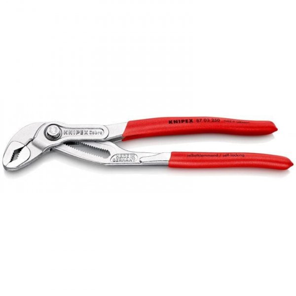 SZCZYPCE NASTAWNE DO RUR COBRA 250MM, CHROM (1 SZT)