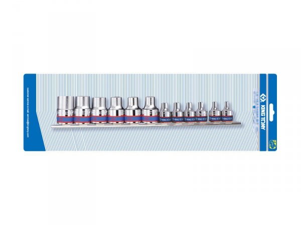 KOMPLET NASADEK 3/8-1/2 12SZTUK E4-E20, CHROM (1 KPL)