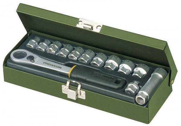 ZESTAW NASADEK 1/4&#039;&#039; Z GRZECHOTKĄ PRZELOTOWĄ, 13CZ. (1 KPL)