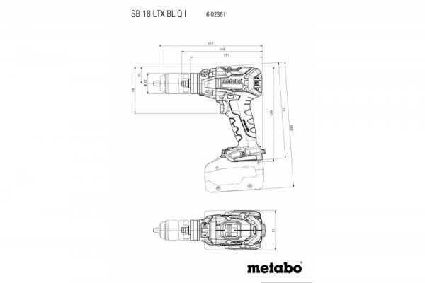 WIERTARKO-WKRĘTARKA AKUMULATOROWA UDAR. SB 18 LTX BL Q 0*AH (1 SZT)