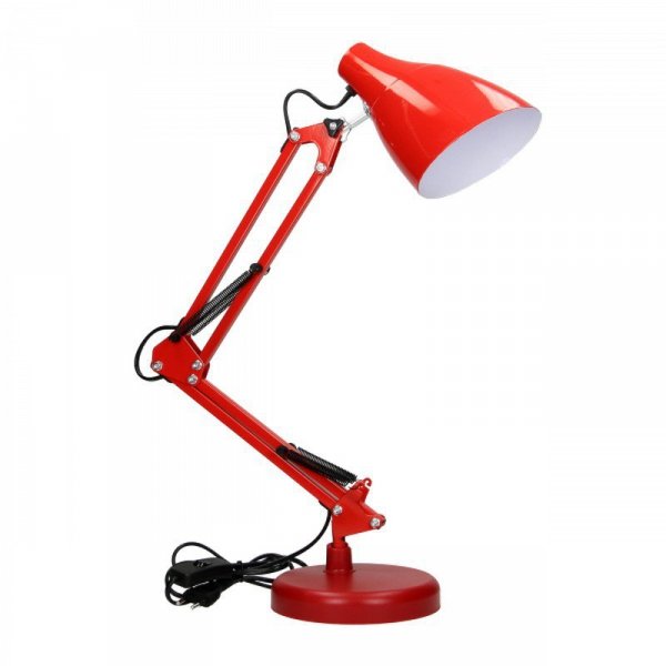LAMPA BIURKOWA DIAN 60W E27 STAL, CZERWONA (1 SZT)