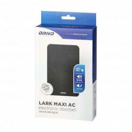 DZWONEK PRZEWODOWY ELEKTRONICZNY ORNO LARK MAXI AC CZARNY (1 SZT)