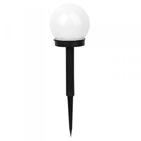 LAMPA SOLARNA 6500K LED KULA BIAŁA PLASTIK CZARNY (1 SZT)