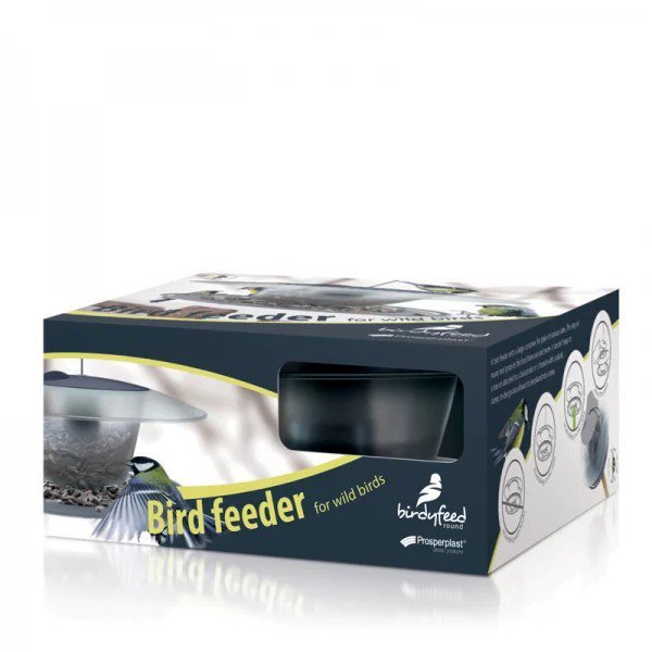 KARMNIK DLA PTAKÓW PROSPERPLAST BIRDYFEED ROUND -ANTRACYTOWY (1 SZT)