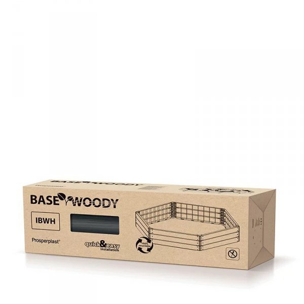 RABATA OGRODOWA BASE WOODY IBWH 1480X1290X250MM - ANTRACYT (1 SZT)