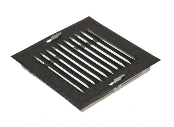KRATKA METALOWA SKOŚNA W RAMCE Z SIATKĄ 14*14CM GRAFIT MAT (1 SZT)
