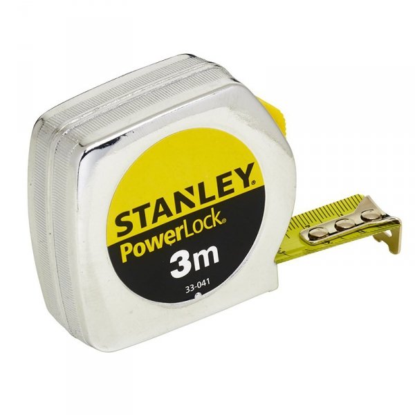 MIARA POWERLOCK, CHROMOWANA OBUDOWA PLASTIKOWA 10M/25MM [L] (1 SZT)