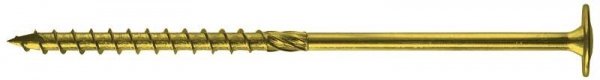 WKRĘT DO DREWNA Z KOŁNIERZEM NA TORX OCYNK ŻÓŁTY 6*50MM T30 (100 SZT)