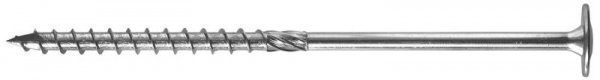 WKRĘT DO DREWNA Z KOŁNIERZEM NA TORX OCYNKOWANY 8*400MM T40 (50 SZT)