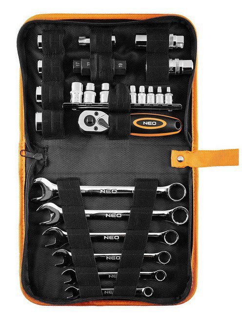 ZESTAW NARZĘDZI DO MOTOCYKLA 25 SZT.MIĘKKIE ETUI (1 KPL)