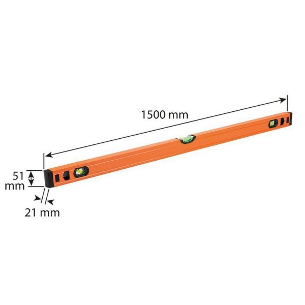 POZIOMICA ALUMINIOWA S300 3 LIBELLE 150CM. (1 SZT)