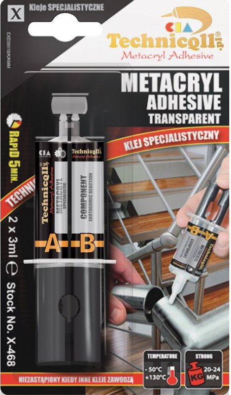 KLEJ METAKRYLOWY 2*3ML (1 SZT)