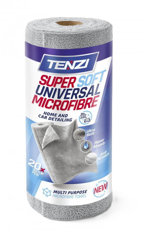 ŚCIERECZKI Z MIKROFIBRY 35*35CM NA ROLCE SZARE 20 SZT (1 SZT)