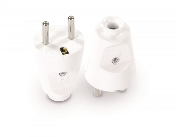 WTYCZKA PROSTA ROZBIERALNA 2P+Z, 16A, 250V BIAŁA (1 SZT)