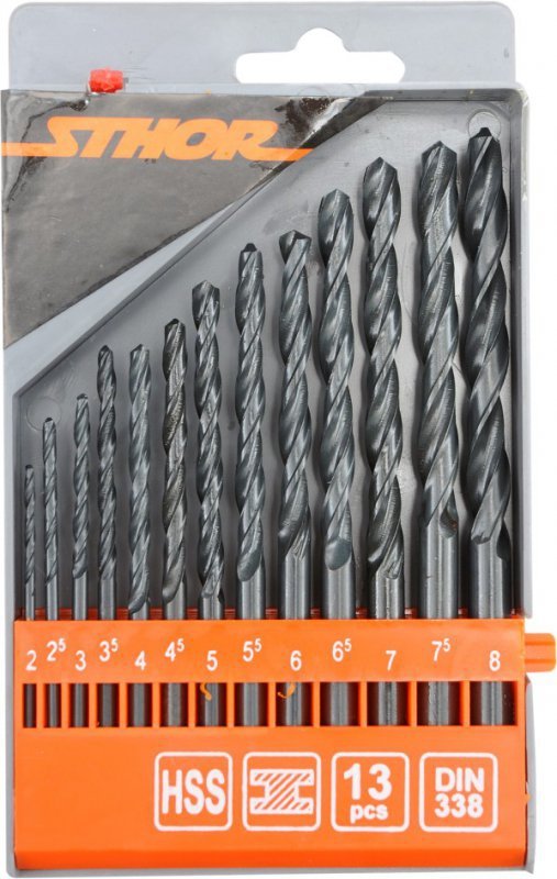KOMPLET WIERTEŁ DO METALU 2.0-8.0MM 13SZT. (1 KPL)