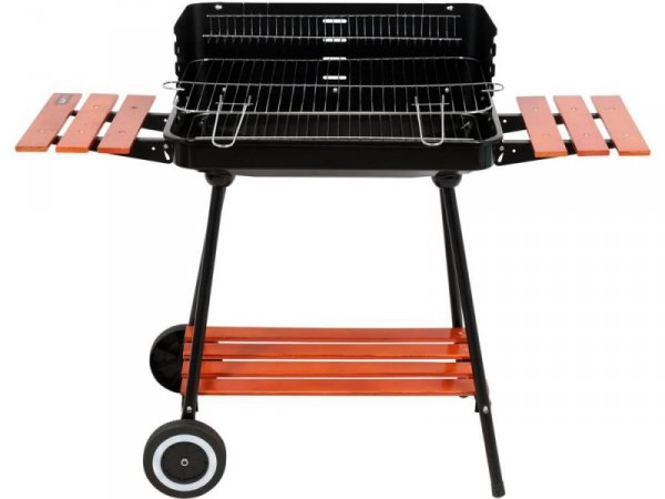 GRILL WĘGLOWY Z PÓŁKAMI, RUSZT 53X33CM (1 SZT)