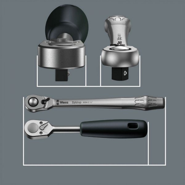 GRZECHOTKA ZYKLOP METAL SWITCH, 1/4&#039;&#039;, ZMIANA KIERUNKU PRACY (1 SZT)