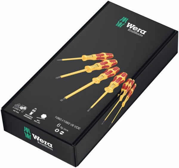 ZESTAW WKRĘTAKÓW KRAFTFORM VDE 1060 I/1062 I/6, 6 CZĘŚĆ (1 KPL)