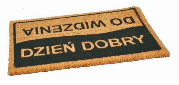 WYCIERACZKA KOKOS + PCV KERA 7 40 X 60 &#039; DZIEŃ DOBRY....&#039; (1 SZT)