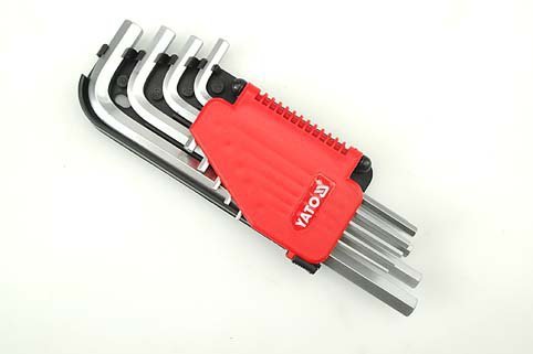 KLUCZE HEX ZESTAW 9-CZĘŚCIOWY 2-10MM CR-V (1 KPL)