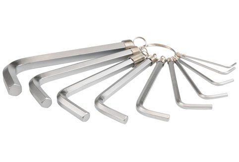 KLUCZE HEX ZESTAW 10-CZĘŚCIOWY 1,5-10MM CR-V (1 KPL)