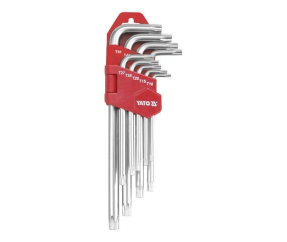 KLUCZE TORX T10-T50 DŁUGIE ZESTAW 9-CZĘŚCIOWY (1 KPL)