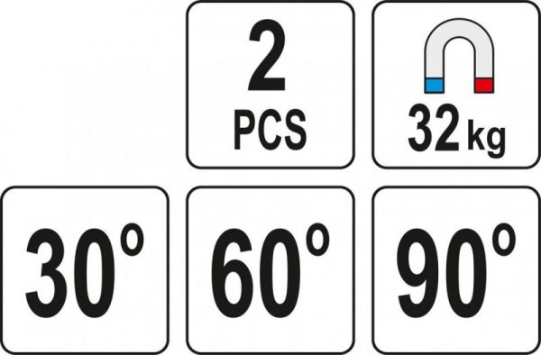 MAGNETYCZNE UCHWYTY SPAWALNICZE 32 KG 2 SZTUKI (1 SZT)