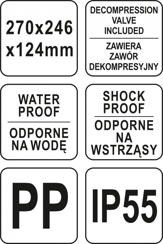 WALIZKA NARZĘDZIOWA HERMET 270*246*124MM (1 SZT)
