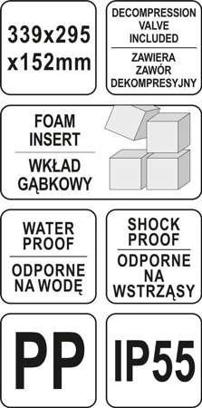 WALIZKA NARZĘDZIOWA HERMET 339*295*152MM (1 SZT)