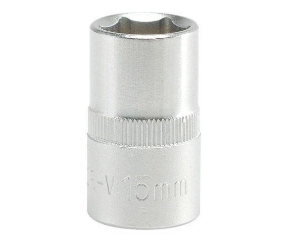 NASADKA KRÓTKA 6-KĄTNA CHROMOWANA 1/2&#039;&#039; 15MM (1 SZT)