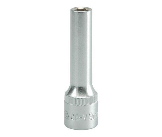 NASADKA DŁUGA 6-KĄTNA CHROMOWANA 1/2&#039;&#039; 9MM (1 SZT)