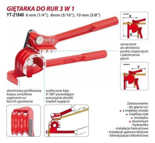 GIĘTARKA DO RUR 6-8-10MM (1 SZT)