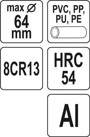 OBCINAK DO RUR PCV  64MM V-CUT (1 SZT)