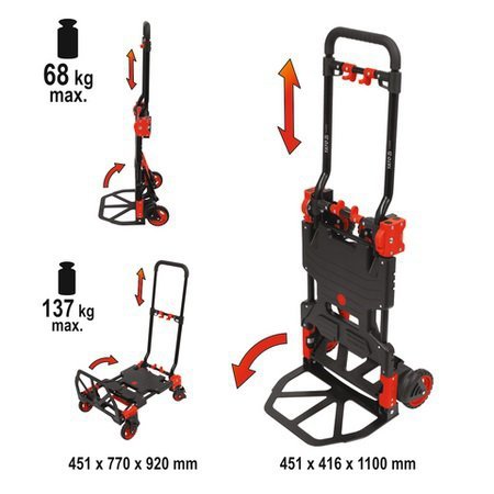 SKŁADANY WÓZEK MAGAZYNOWY 2W1 137KG (1 SZT)