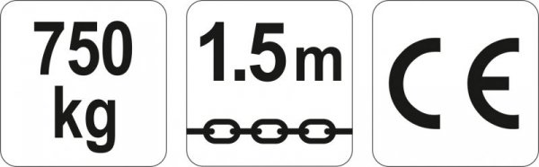 WCIĄGNIK ŁAŃCUCHOWY - DŹWIGNIOWY 0.75T (1 SZT)