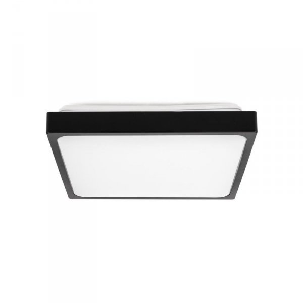 Plafon V-TAC 18W LED Kwadrat IP44 23x23cm Czarny VT-8618B-SQ 3000K 1800lm