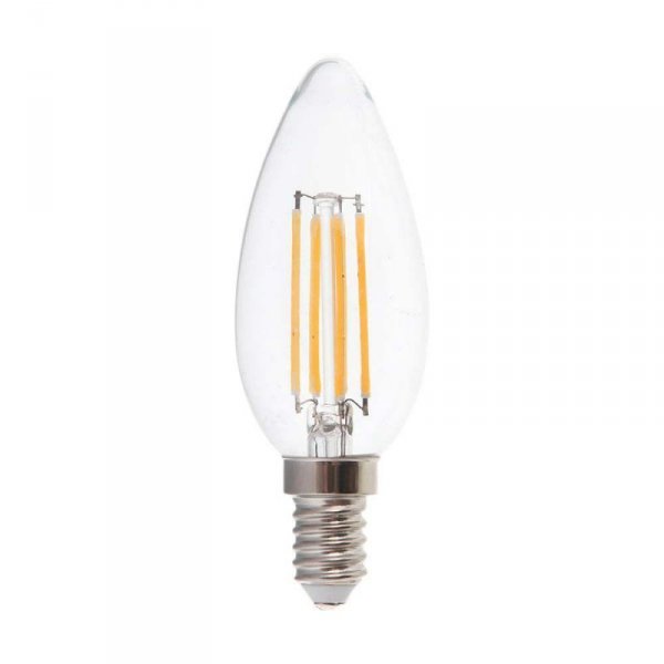Żarówka LED V-TAC 5,5W E14 Filament Świeczka Ściemnialna VT-21125 3000K 600lm