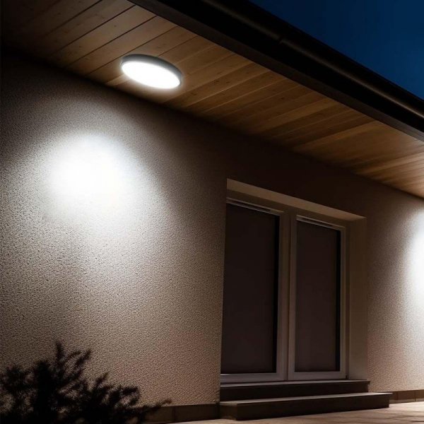 Plafon V-TAC 18W LED Okrągły 25cm Natynkowy IP44 Czarny VT-8618B 3000K 1830lm