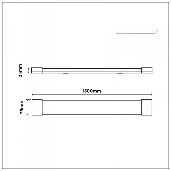 Oprawa V-TAC 38W LED Liniowa Natynkowa 150CM 155Lm/W VT-8338 4000K 5900lm 5 Lat Gwarancji