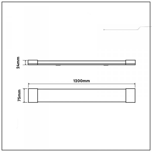 Oprawa V-TAC 30W LED Liniowa Natynkowa 120CM 155Lm/W VT-8330 6500K 4650lm 5 Lat Gwarancji