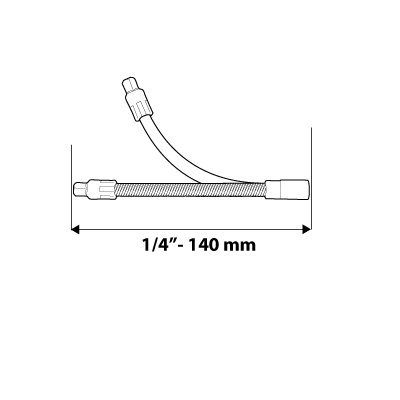Przedłużka elastyczna 1/4&quot;, 140 mm