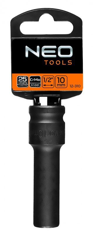 Nasadka udarowa 1/2&quot; długa , 10 x 78mm , Cr-Mo