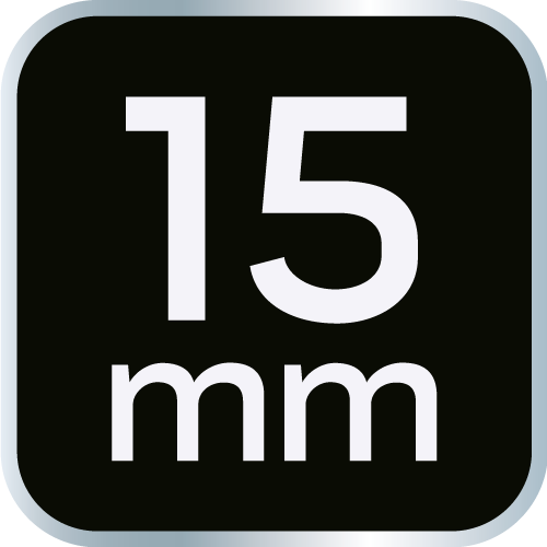 Nasadka udarowa 1/2&quot; długa, 15 x 78mm , Cr-Mo